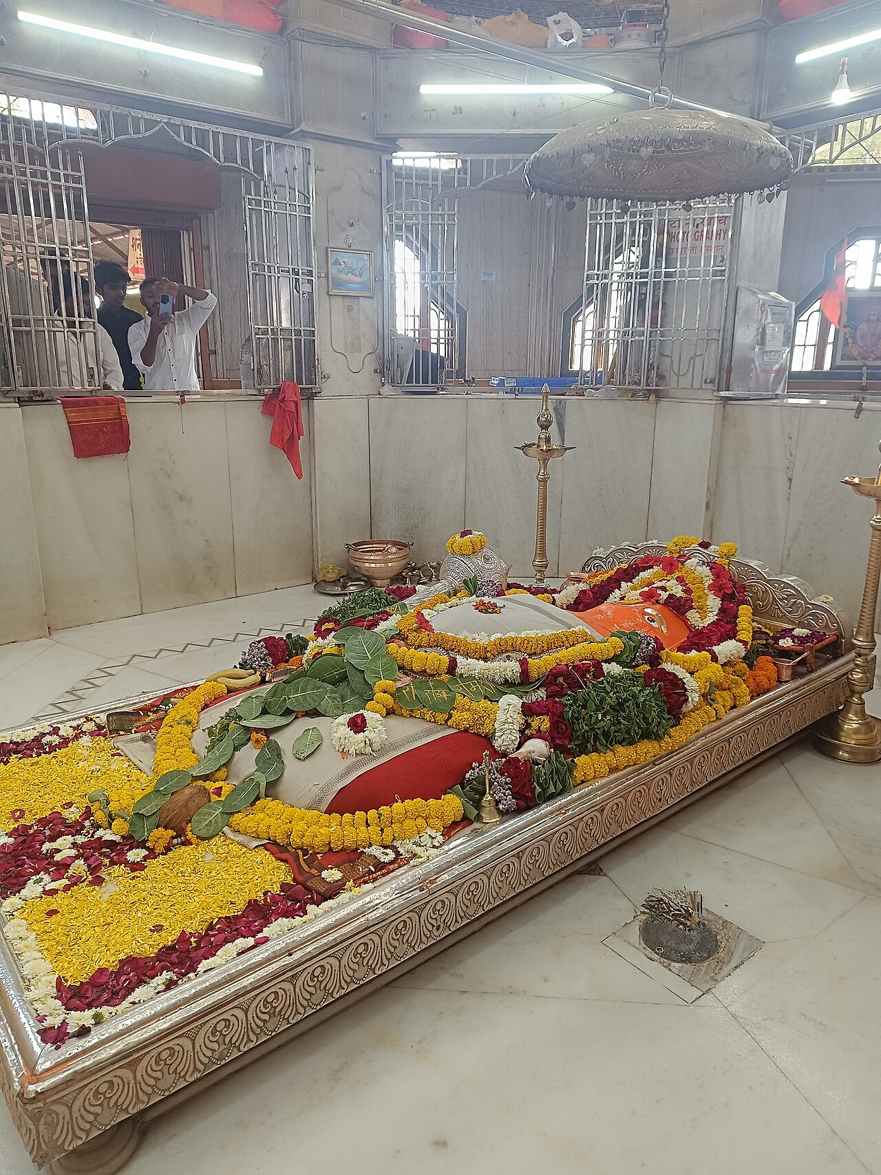 Reclining Hanuman idol